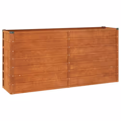 ) vidaXL Garden Raised Bed Outdoor Pot Plant Stand Planter Rusty Corten Steel - 160 x 40 x 77 cm (L x W x H