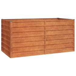 vidaXL Garden Raised Bed Outdoor Pot Plant Stand Planter Rusty Corten Steel - 160 x 80 x 77 cm
