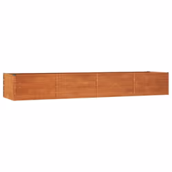 ) vidaXL Garden Raised Bed Outdoor Pot Plant Stand Planter Rusty Corten Steel - 320 x 80 x 45 cm (L x W x H
