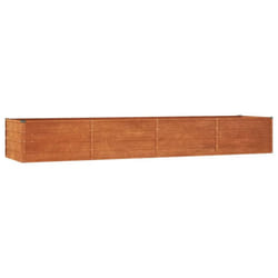 ) vidaXL Garden Raised Bed Outdoor Pot Plant Stand Planter Rusty Corten Steel - 320 x 80 x 45 cm (L x W x H