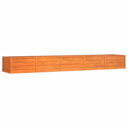 vidaXL Garden Raised Bed Outdoor Pot Plant Stand Planter Rusty Corten Steel - 400 x 80 x 45 cm