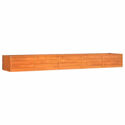 vidaXL Garden Raised Bed Outdoor Pot Plant Stand Planter Rusty Corten Steel - 400 x 80 x 45 cm