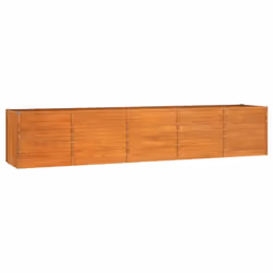 vidaXL Garden Raised Bed Outdoor Pot Plant Stand Planter Rusty Corten Steel - 400 x 80 x 77 cm