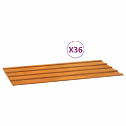 vidaXL Roof Panels Window Metal Roofing Sheet Rib Panel Rusty Corten Steel - 80 x 44 cm/ 12 pcs - Additional view 3
