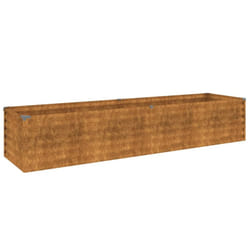 vidaXL Garden Raised Bed Outdoor Planter Pot Patio Flower Bed Corten Steel - 194 x 50 x 36 cm