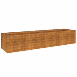 vidaXL Garden Raised Bed Outdoor Planter Pot Patio Flower Bed Corten Steel - 194 x 50 x 36 cm - Additional view 4