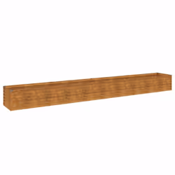 vidaXL Garden Raised Bed Outdoor Planter Pot Patio Flower Bed Corten Steel - 386 x 50 x 36 cm - Additional view 2