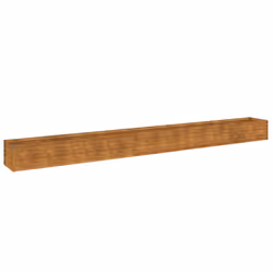 vidaXL Garden Raised Bed Outdoor Planter Pot Patio Flower Bed Corten Steel - 482 x 50 x 36 cm - Additional view 2