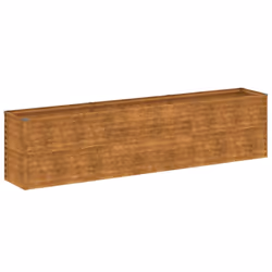vidaXL Garden Raised Bed Outdoor Planter Pot Patio Flower Bed Corten Steel - 291 x 50 x 69 cm - Additional view 2