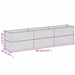 vidaXL Garden Raised Bed Outdoor Planter Pot Patio Flower Bed Corten Steel - 291 x 50 x 69 cm - Additional view 7