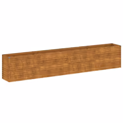 vidaXL Garden Raised Bed Outdoor Planter Pot Patio Flower Bed Corten Steel - 385 x 50 x 69 cm - Additional view 2
