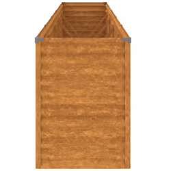 vidaXL Garden Raised Bed Outdoor Planter Pot Patio Flower Bed Corten Steel - 482 x 50 x 69 cm - Additional view 5