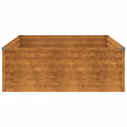vidaXL Garden Raised Bed Outdoor Planter Pot Patio Flower Bed Corten Steel - 100 x 100 x 36 cm - Additional view 6