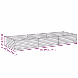 vidaXL Garden Raised Bed Outdoor Planter Pot Patio Flower Bed Corten Steel - 291 x 100 x 36 cm - Additional view 7