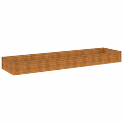 vidaXL Garden Raised Bed Outdoor Planter Pot Patio Flower Bed Corten Steel - 387 x 100 x 36 cm - Additional view 2