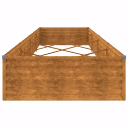 vidaXL Garden Raised Bed Outdoor Planter Pot Patio Flower Bed Corten Steel - 387 x 100 x 36 cm - Additional view 4