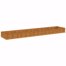 vidaXL Garden Raised Bed Outdoor Planter Pot Patio Flower Bed Corten Steel - 482 x 100 x 36 cm - Additional view 2
