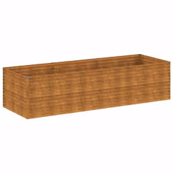vidaXL Garden Raised Bed Outdoor Planter Pot Patio Flower Bed Corten Steel - 290 x 100 x 69 cm - Additional view 3