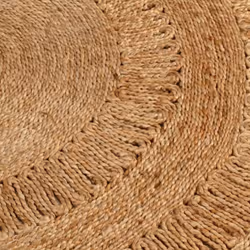 vidaXL Area Rug Hand-braided Jute Round Handmade Floor Mat Carpet Multi Sizes - 150 cm