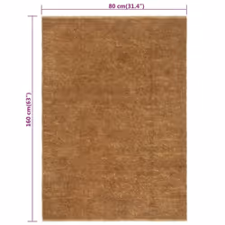 vidaXL Handmade Loop Pile Rug Jute and Cotton Carpet Floor Mat Multi Sizes - 80 x 160 cm