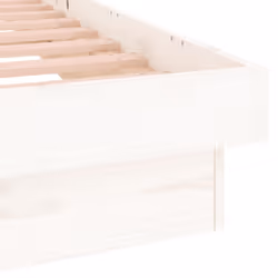 vidaXL LED Bed Frame Mattress Foundation Bedstead Platform Bed Base Solid Wood - white, 90 x 200 cm - Additional view 9