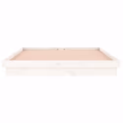vidaXL LED Bed Frame Mattress Foundation Bedstead Platform Bed Base Solid Wood - white, 120 x 200 cm - Additional view 7