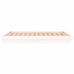vidaXL LED Bed Frame Mattress Foundation Bedstead Platform Bed Base Solid Wood - white, 120 x 200 cm - Additional view 8