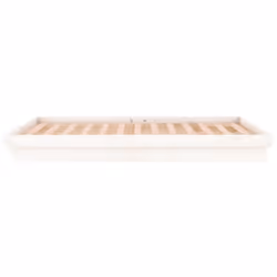 vidaXL LED Bed Frame Mattress Foundation Bedstead Platform Bed Base Solid Wood - white, 140 x 200 cm - Additional view 8