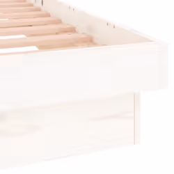 vidaXL LED Bed Frame Mattress Foundation Bedstead Platform Bed Base Solid Wood - white, 140 x 200 cm - Additional view 9
