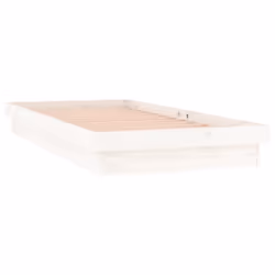 vidaXL LED Bed Frame Mattress Foundation Bedstead Platform Bed Base Solid Wood - white, 75 x 190 cm - Additional view 6