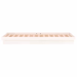 vidaXL LED Bed Frame Mattress Foundation Bedstead Platform Bed Base Solid Wood - white, 75 x 190 cm - Additional view 8