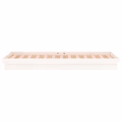 vidaXL LED Bed Frame Mattress Foundation Bedstead Platform Bed Base Solid Wood - white, 90 x 190 cm - Additional view 8