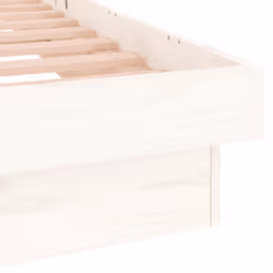 vidaXL LED Bed Frame Mattress Foundation Bedstead Platform Bed Base Solid Wood - white, 90 x 190 cm - Additional view 9