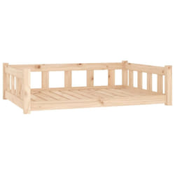 vidaXL Dog Bed Wooden Pet Bed Dog Sofa Puppy Dog Pet Couch Solid Wood Pine - brown, 105.5 x 75.5 x 28 cm