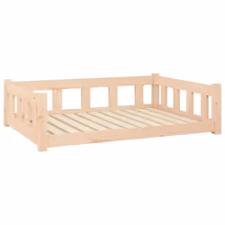 vidaXL Dog Bed Wooden Pet Bed Dog Sofa Puppy Dog Pet Couch Solid Wood Pine - brown, 105.5 x 75.5 x 28 cm