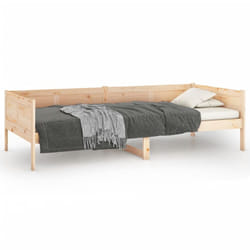 vidaXL Solid Wood Pine Day Bed Wooden Occasional Sofa Bed Multi Colours/Sizes - brown, 80 x 200 cm