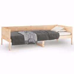 vidaXL Solid Wood Pine Day Bed Wooden Occasional Sofa Bed Multi Colours/Sizes - brown, 80 x 200 cm