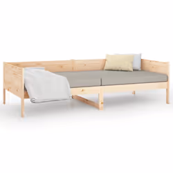 vidaXL Solid Wood Pine Day Bed Wooden Occasional Sofa Bed Multi Colours/Sizes - brown, 80 x 200 cm - Additional view 8