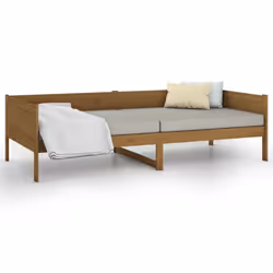 vidaXL Solid Wood Pine Day Bed Wooden Occasional Sofa Bed Multi Colours/Sizes - honey brown, 90 x 190 cm - Additional view 8