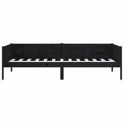 vidaXL Solid Wood Pine Day Bed Wooden Occasional Sofa Bed Multi Colours/Sizes - black, 90 x 190 cm - Additional view 5