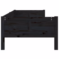 vidaXL Solid Wood Pine Day Bed Wooden Occasional Sofa Bed Multi Colours/Sizes - black, 90 x 190 cm - Additional view 6