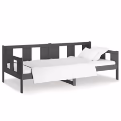 VidaXL 820274, Sofa bed, Grey, Pinewood, 2035 mm, 860 mm, 695 mm