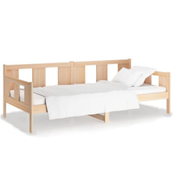 vidaXL Solid Wood Pine Day Bed Overnight Bed Multi Colours 80x200 cm/90x200 cm - brown, 90 x 190 cm
