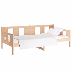 vidaXL Solid Wood Pine Day Bed Overnight Bed Multi Colours 80x200 cm/90x200 cm - brown, 90 x 190 cm