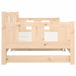 vidaXL Solid Wood Pine Pull-out Day Bed Wooden Guest Bed Multi Colours/Sizes - brown, 90 x 190 cm - Additional view 9