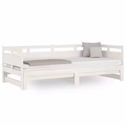 VidaXL 820313, Sofa bed, White, Pinewood, 2035 mm, 960 mm, 660 mm
