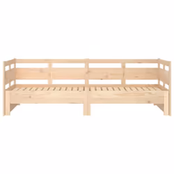 vidaXL Solid Wood Pine Pull-out Day Bed Wooden Sofa Bed Multi Colours/Sizes - brown, 80 x 200 cm - Additional view 7