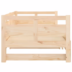 vidaXL Solid Wood Pine Pull-out Day Bed Wooden Sofa Bed Multi Colours/Sizes - brown, 80 x 200 cm - Additional view 8