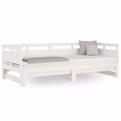 VidaXL 820318, Sofa bed, White, Pinewood, 2035 mm, 860 mm, 660 mm
