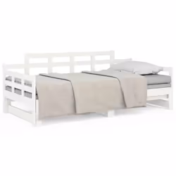 VidaXL 820343, Sofa bed, White, Pinewood, 2035 mm, 960 mm, 760 mm